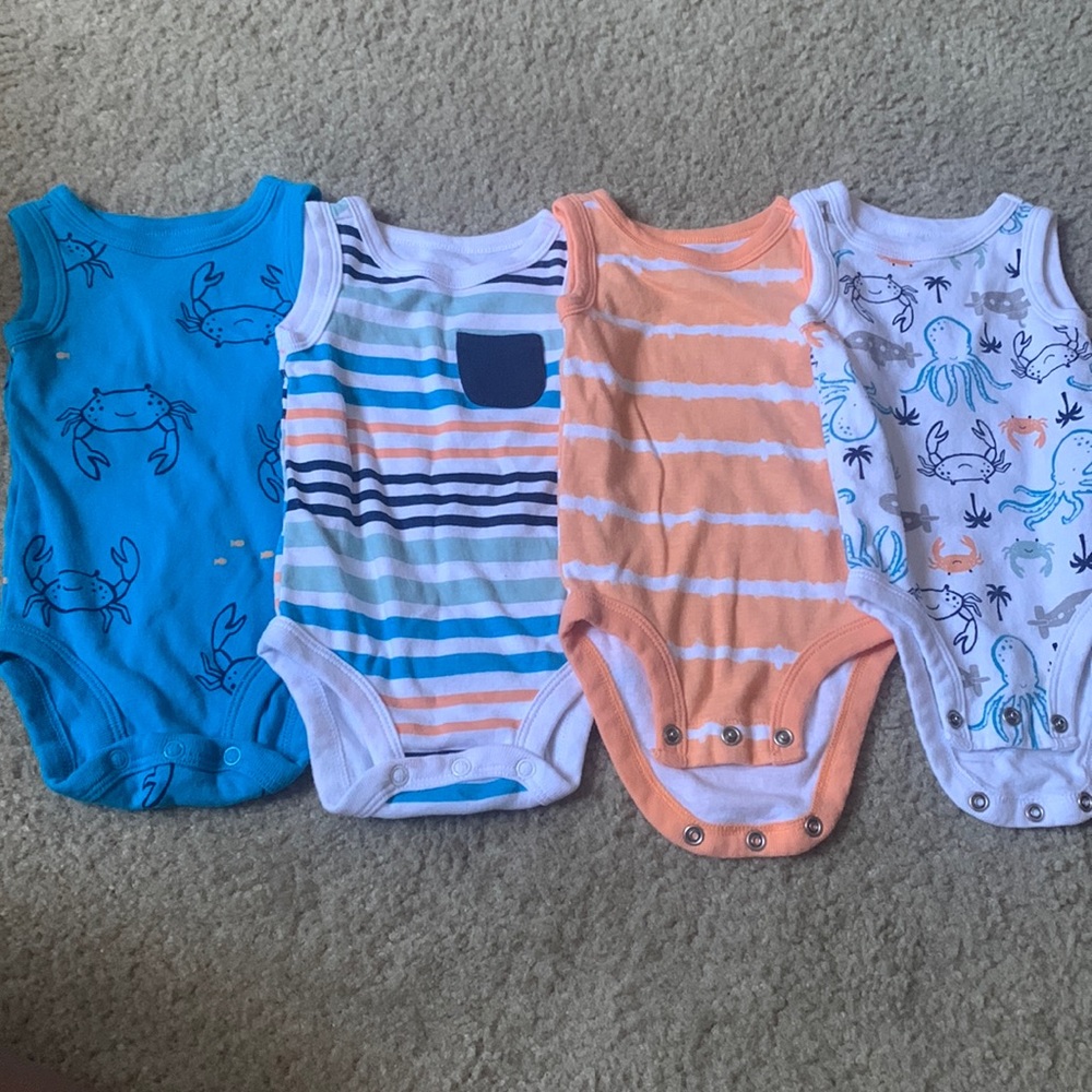 4 pack of muscle tee onesies